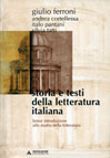 STORIA E TESTI DELLA LETTERATURA ITALIANA. BREVE INTRODUZIONE ALLO STUDIO DELLA LETTERATURA