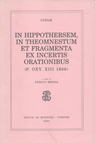 LYSIAE IN HIPPOTHERSEM, IN THEOMNESTUM ET FRAGMENTA EX INCERTIS ORATIONIBUS (P. OXY. XIII 1606)