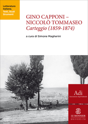 GINO CAPPONI – NICCOLÒ TOMMASEO Carteggio 1859-1874